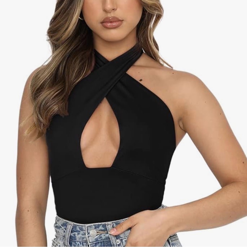 ReoRia Butsmooth Criss Cross Halter Body Suit